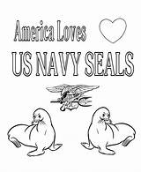 Coloring Pages Navy Seals Seal Armed Forces Usa Activity Sheets Kids Printables Print Loves Holiday Outline America Go Popular Marines sketch template