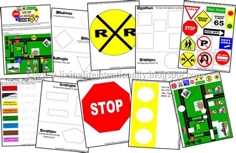 preschool printables pack traffic signs  homeschool deals