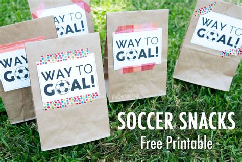 printable  soccer snack tag soccer snack bags soccer mom