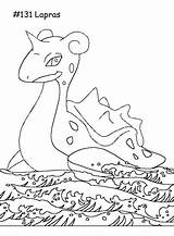 Pokemon Coloring Pages Lapras Cartoons Printable Coloriage Imprimer sketch template