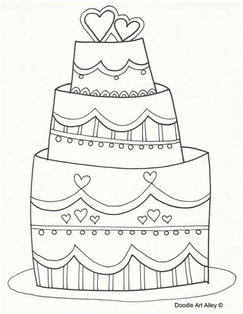 pin  april ordoyne  coloring cakes wedding coloring pages