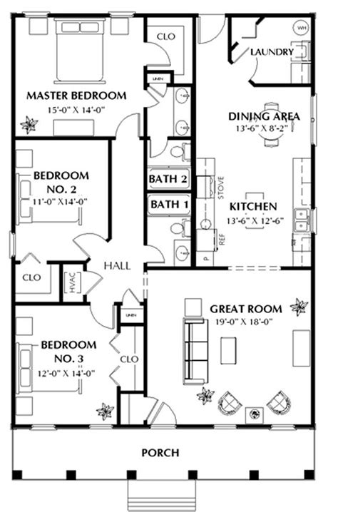 bedrm  sq ft southern house plan