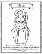 Mary Coloring Mother Jesus Bible Pages Christmas Kids Activities Elizabeth Craft Activity Verse Crafts Sunday School Freebie Visited Angel Sheets sketch template