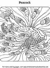 Coloring Peacock Pages Peacocks Color Print Colouring Gif Books Adults Kids Coloringtop sketch template