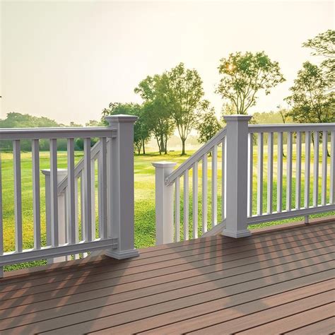 Freedom Prescot Stair White Pvc Deck Stair Rail Kit With Balusters