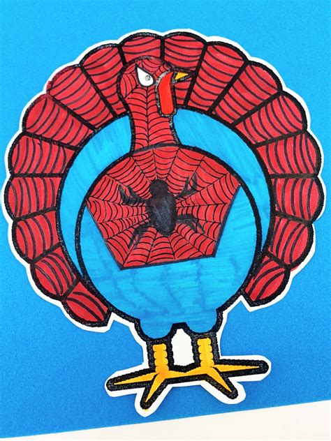 disguise template printable spiderman turkey disguise  printable