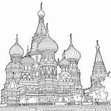 Basil Moskou Gebouwen Kathedraal Sint Steden Curbed Colorir Boredpanda Shines Cathedral Colouring Beroemde Paris Colorier sketch template