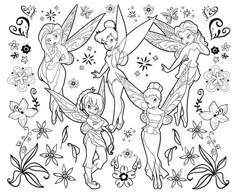 printable tinker bell coloring pages everfreecoloringcom