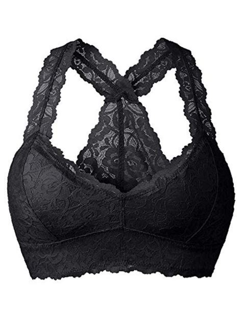 buy yianna women floral lace bralette padded breathable sexy racerback