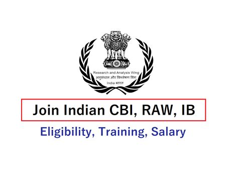 join indian cbi raw ib eligibility  posts  raw training salary jkyouth