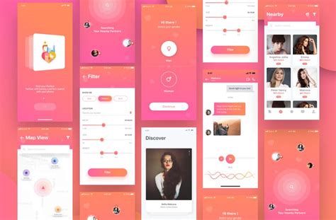 mobile dating app design  sketch titanui
