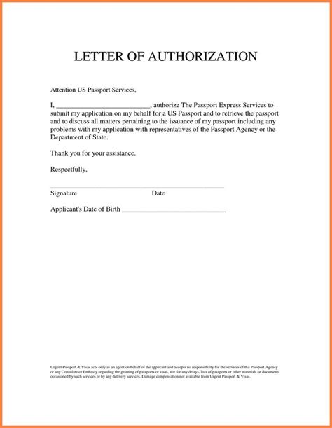 authorization letter  guardianship sample
