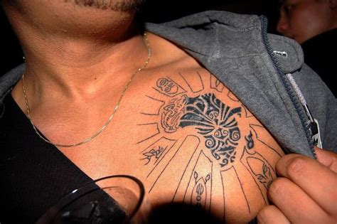 African Chest Tattoos African Tattoo On Men Left Chest