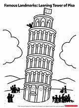 Pisa Italy Tower Coloring Leaning Kids Italian Worksheets Sheets Color Pages Printable Theme Sheet Around Child Scholastic Preschool Activities Stem sketch template