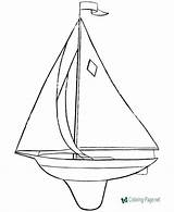 Coloring Sailboat Pages Boat Printable Boats Sail Toy Sheets Kids Below Click Popular Help Children Printing sketch template