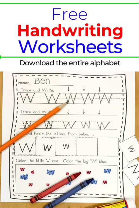 handwriting printable worksheets  kindergarten  karle