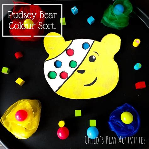 pudsey bear colour sort childs play activities