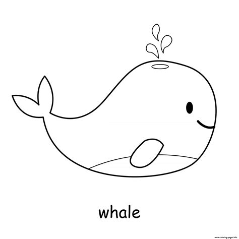 cute whale coloring page printable