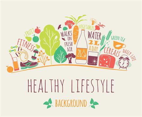 healthy lifestyle vector illustration  vector art  vecteezy