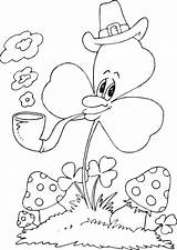 Smoking Pipe Coloring Clover sketch template