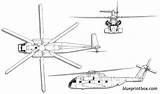 Stallion Sikorsky Skycrane Blueprint Blueprintbox sketch template
