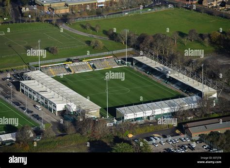 aerial view  huish park  home  yeovil town fc     glovers stock photo