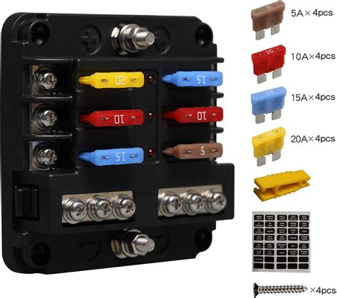 blade atcato fuse blocks endark car fuse holder   fuse box  negative bus led