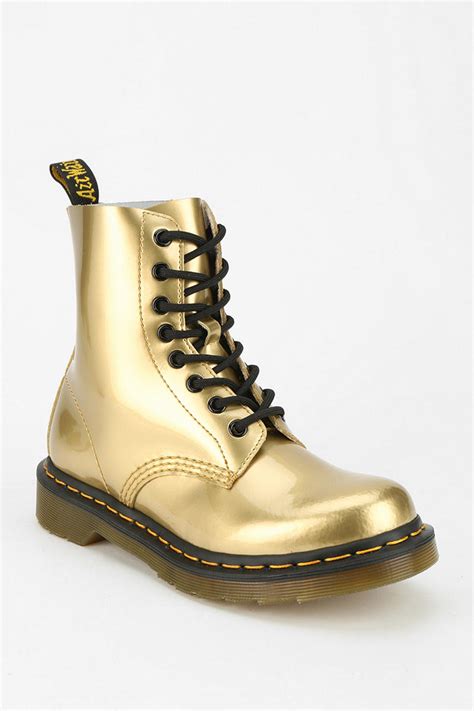 urban outfitters dr martens pascal metallic patent leather eye boot lyst