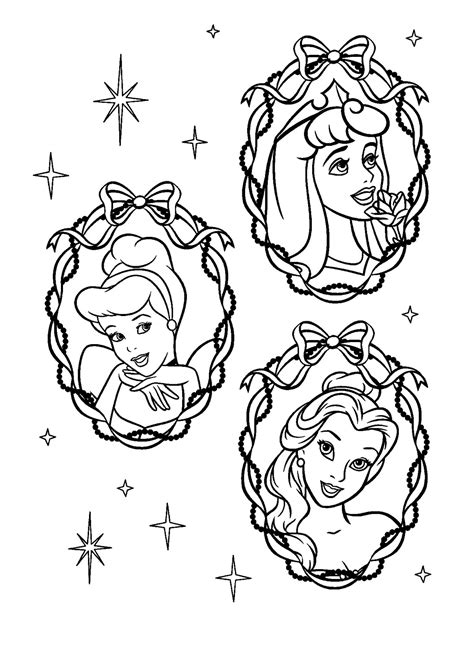 disney princesses coloring pages  print