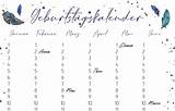 Geburtstagskalender sketch template