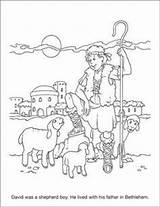 David Coloring Bible Shepherd Boy Pages Activities Sheep School Sunday His Sheets Story Crafts Activity Preschool Kids Stories Shepard Goliath sketch template