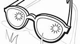 Sunglasses Glasses Coloring Pages Summer Goggles Printable Sun Color Sheet Template Getcolorings Beach Series Print sketch template