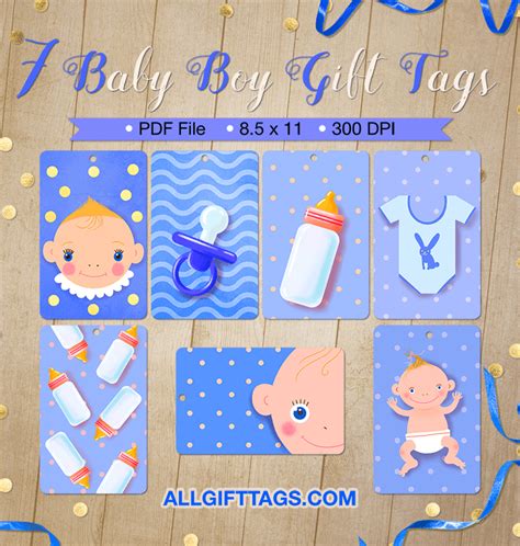 baby boy gift tags