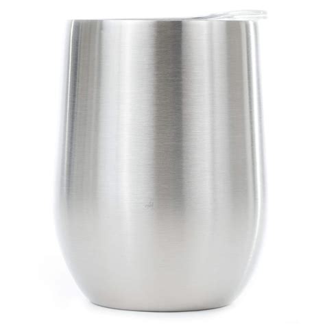12 oz stemless stainless steel wine tumbler greatness line