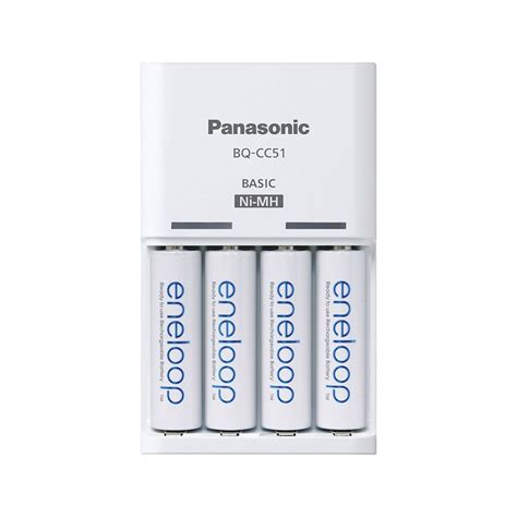 Panasonic Aaa And Aa Battery Charger With 4x Aa Eneloop Rechargeable