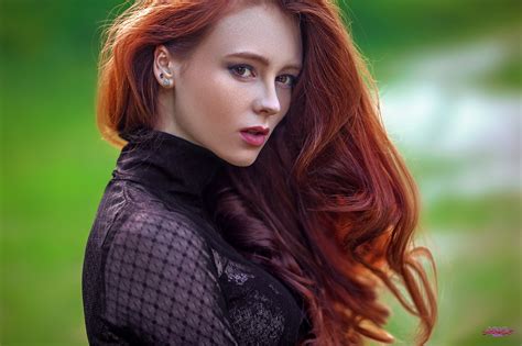 Wallpaper Redhead Long Hair Brown Eyes Women Mwl Photo Alexandra