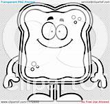 Toast Mascot Jam Happy Outlined Coloring Clipart Vector Cartoon Sick Thoman Cory sketch template
