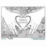 Coloring Survivors Believe Pages Non Violence Sexual Nsvrc Saam Awareness Month Assault Pdf National Center Template sketch template