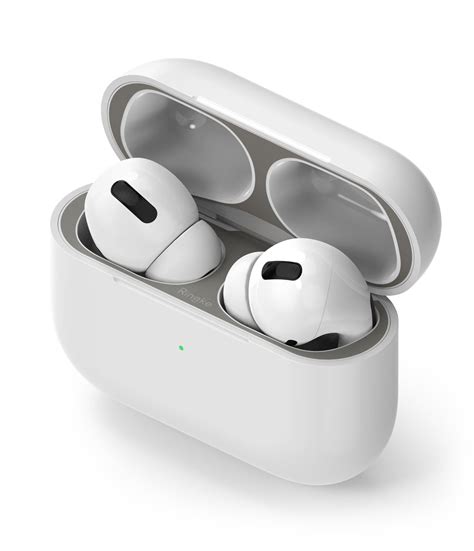 ringke dust guard adhesive sticker  apple airpods pro earphones headphones matte space