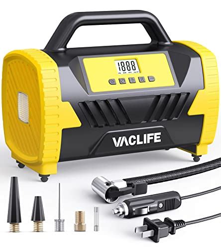 vaclife acdc    tire inflator portable air compressor air pump