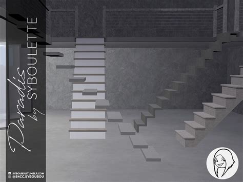 paradis functional stairs set  syboubou  tsr sims  updates
