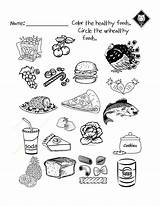 Unhealthy Habits Coloring School Choices sketch template