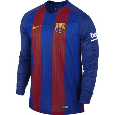 nike barcelona home mens long sleeve jersey  nike  excell sports uk