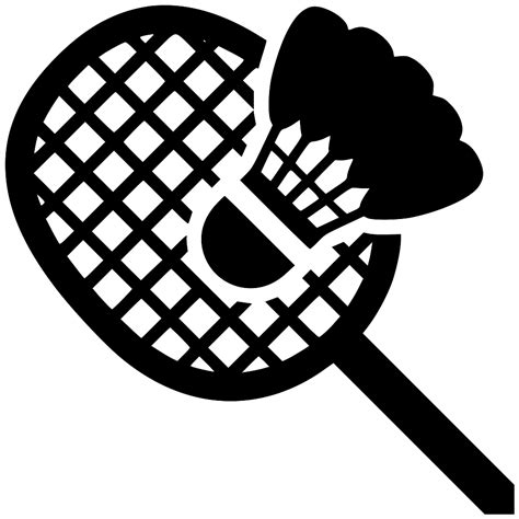 badminton racket shuttlecock svg png icon    onlinewebfontscom