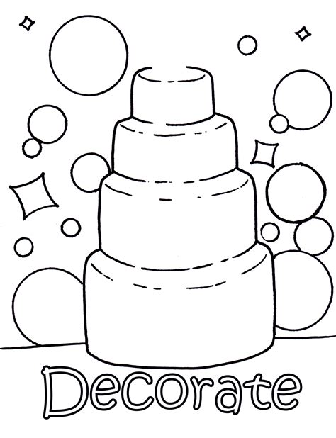 decorate   wedding cake colouring page wedding pinterest