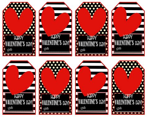 happy valentines day tags printable gift tags instant
