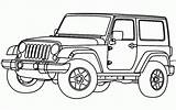 Jeep Jeeps Wrangler Suv sketch template