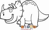 Pages Coloring Dinosaur Triceratops Kids Print Rex sketch template