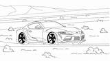Supra Automobile sketch template