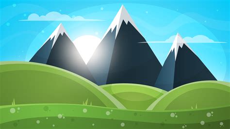 paysage de montagne illustration de papier telecharger vectoriel